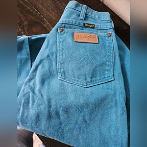 Vintage Turquoise Wrangler Jeans